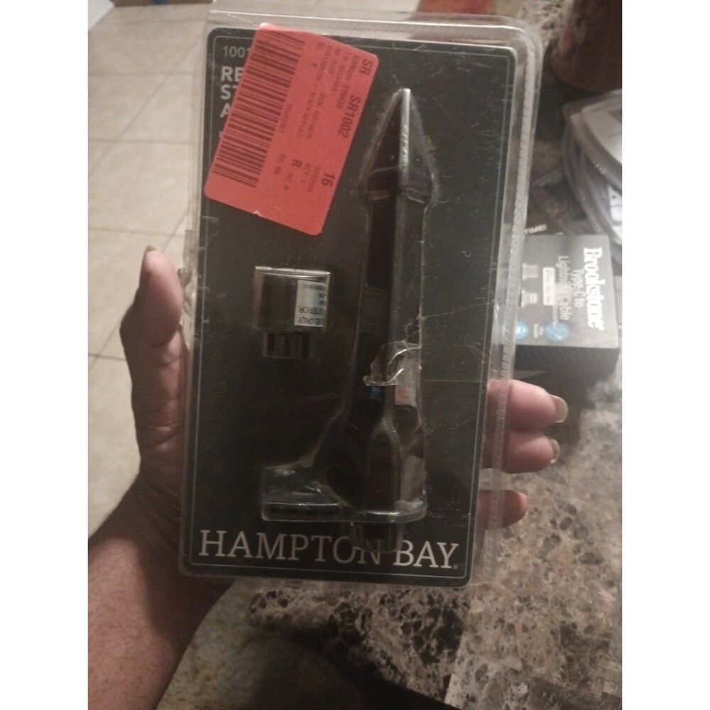 Hampton Bay Replacement Stake with Adapter ~ Black ~ Brand New ~ 1001488720